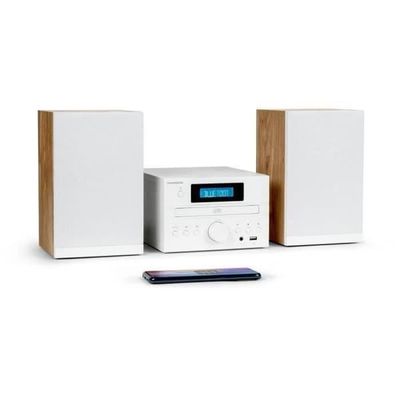 Microsystem - THOMSON - COSY MIC121BT - CD-spelare, Bluetooth, FM-radio, MP3, USB - Trä och vit