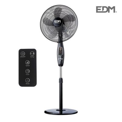 Golvfläkt - GREENICE - Svart - 60 W - 3 hastigheter - Flöde 4200M³/H
