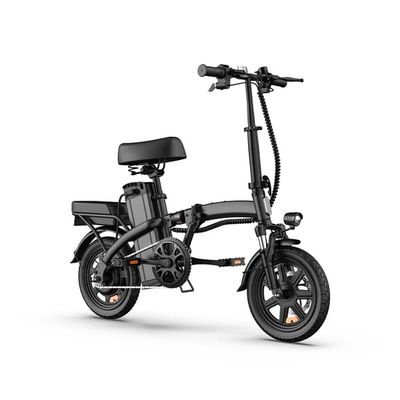 URLIFE F1L Elcykel 250W Motor, 48V 7,5Ah Batteri, 50-60 km räckvidd, 25 km/h, 14 tums däck, hopfällbar elcykel - svart