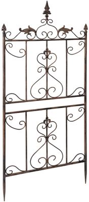Set med 2 spaljeer i metall Myrten, klatterstod for rosor och klematis i lantlig stil, for pallkrage, tradgard, balkong eller uteplats