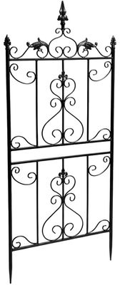 2 stk. espalier i metal Myrte, klatrestotte til roser og klematis i landstil, til hojbed, have, altan eller terrasse