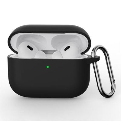 Silikonskal Med Karbinhake Apple AirPods Pro 3 Svart