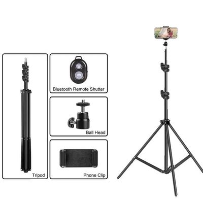 Stativ, Mini Lätt Design, Justerbar Höjd,200cm med bluetooth