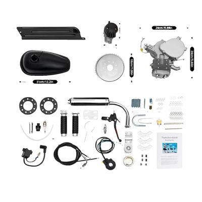 Cykelmotor Kit, 80cc, 40 km/h Maxhastighet,Silver