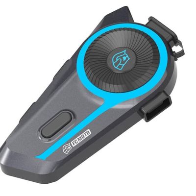 ASMAX D9 FC-Moto Edition Bluetooth-intercom til motorcykler til op til 4 kørere, 2 km rækkevidde, Bluetooth 5.4, ENC-støjreduktion, IPX7-vandtæt