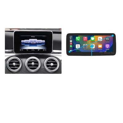 Carplay för Benz C-Klass W205, Multimedia Display, 12,3-tums Pekskärm, Inbyggd GPS,10.25 C GLC V