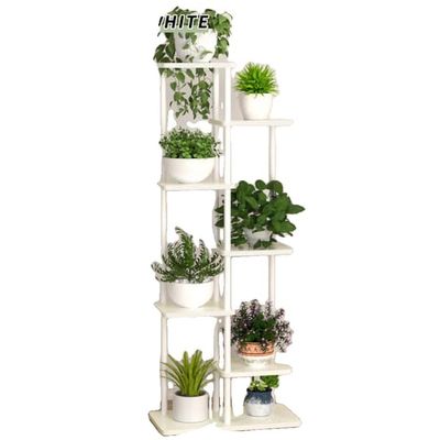 Plantebord, 7 niveauer, robust metalramme,7 lag hvid