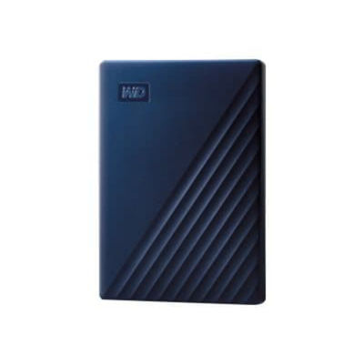 WD My Passport for Mac WDBA2F0050BBL - Hårddisk - krypterad - 5 TB - extern (bärbar) - USB 3.2 Gen 1 - 256-bitars AES - midnatsblå
