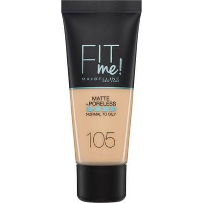 Maybelline Fit Me Matte + Poreless Foundation- 105 Natural Ivory