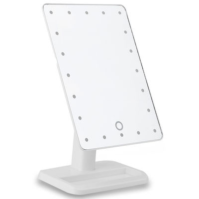 Sminkespeil med LED-lamper - Hvit