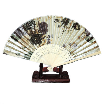 Vifte - Blomster [Lys] - Hvit/grønn