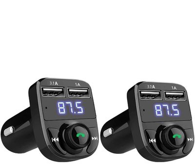 2 pakke FM-sender X8 med bluetooth og håndfri