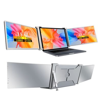 Bærbar trippelskræm 15.6" til bærbar computer – Full HD 1080p, nem installation, portabel skærm kontor spil gaming trading triscreen