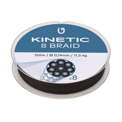 Kinetic 8 Braid 300m 0,12mm/9,6kg Svart