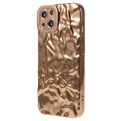 Til iPhone 15 Plus TPU - deksel Elektrobelagt Rynket - Gull
