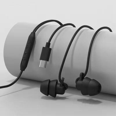 USB - C headset in - ear hovedtelefoner søvn støj isolering - sort