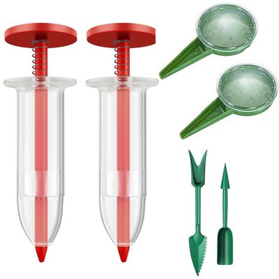 6 stk / Sæt Plast Frøspreder Kit 5 - Hastighed Rund Planter Dibber Frødispenser