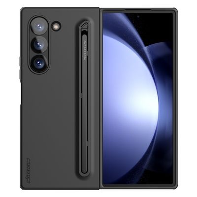 NILLKIN Flex Pure Folddeksel til Samsung Galaxy Z Fold6 5G Silikon+PC - telefonveske med styluspenn - svart