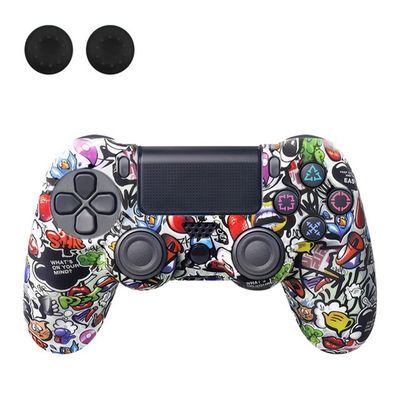 Deksel til Sony PlayStation 4 Pro Slim PS4 Anti - Slip Silikonhuddeksel - Graffiti
