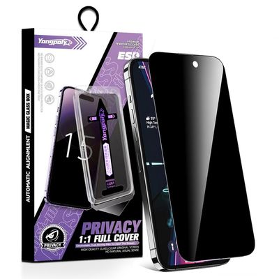 For iPhone 16 Pro Max Anti - Spy Privacy Skjermbeskytter i Herdet Glass
