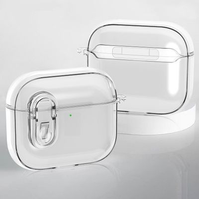 Til AirPods 4 Hovedtelefoner Etui Snap Switch Ice Crystal Clear Shell - Gennemsigtig