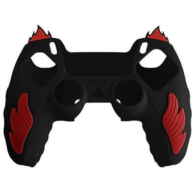 Playstation 5 / PS5 Silikone Skin Cover Case Anti-Slip Protection Flame Design - Sort