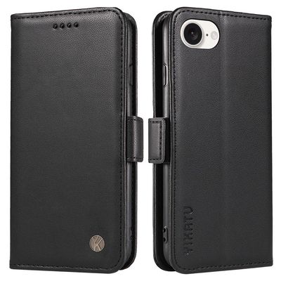 YIKATU læder pung-etui til iPhone 16e - Sort