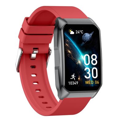 SmartKlocka Samtal Bluetooth Hälsomonitor Fitnesstracker Smartwatch - Röd