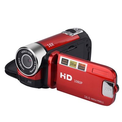 16MP HD 1080P videokamera 16X zoom digitalkamera Night Vision Anti-Shake - Rød