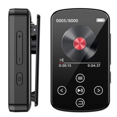1,54" berøringsskærm MP4-afspiller Bluetooth FM-radio E-bogslæser Stemmeoptager + 64 GB
