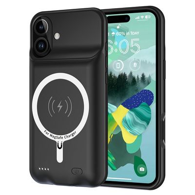 Til iPhone 17 6000mAh genopladeligt batteriskal opladningsetui Powerbank