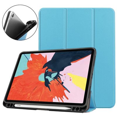 Apple iPad Air (2020) (2022) Slim Fit Trifoldbart deksel - Lyseblå