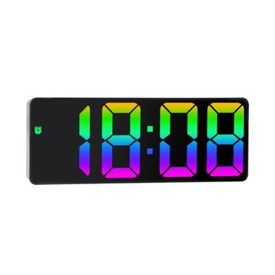 LED - klokke elektronisk digital vekkerklokke fargerik 12/24H skjerm