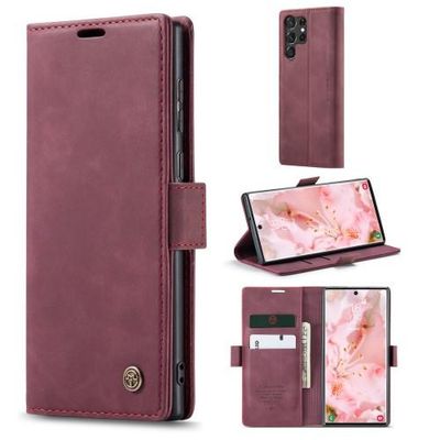 CASEME Plånboksfodral Samsung Galaxy S23 Ultra - Röd