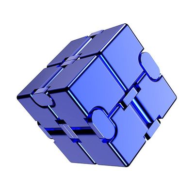 Fidget Spinner Relaxation Infinite Cube Metal Flip Cube Blå