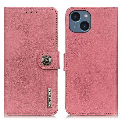 KHAZNEH iPhone 15 Lommebok - deksel - Rosa
