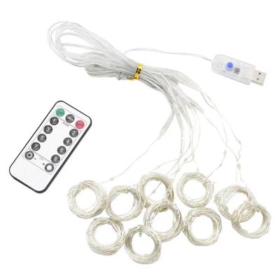 USB-driven LED-gardin - Varmt Ljus