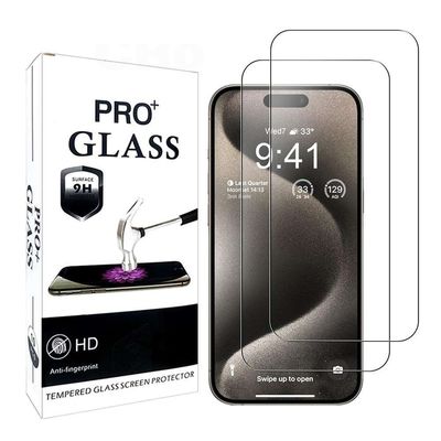 3 stk Herdet glass iPhone 15 pro max / 15 plus - Skjermbeskyttelse