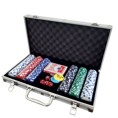 Pokersett i aluminiumskoffert – 300 sjetonger, komplett for hjemmekvelder og turneringer