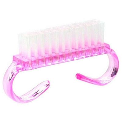 Rosa plast neglebørste