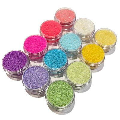 12 bokser med finkornet glitter - Pastell - Neon