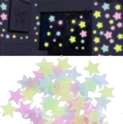 100 lysende stjerner, tak/veggdekorasjoner
