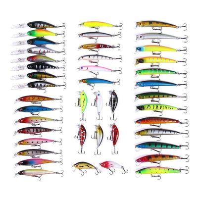 43-paks fiskeslukwobbler, Minnow blandet