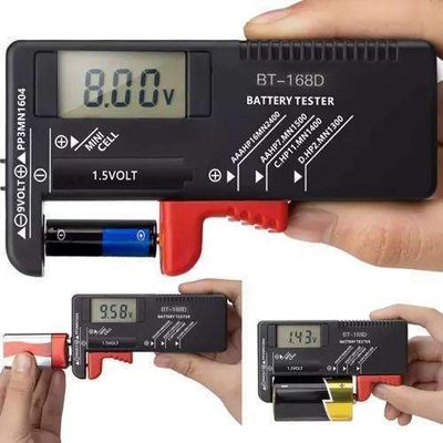 Batteritester med LCD - Batteritester