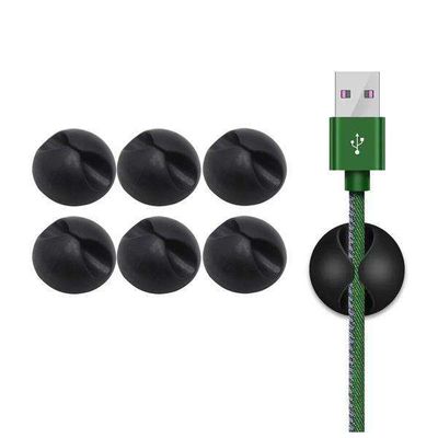 Ordne, organiser - 6-Pack selvklebende runde kabelholdere