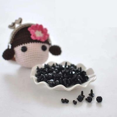 Amigurumi Sikkerhetsøyne - 10 par (20 stk) Svarte øyne, 6mm