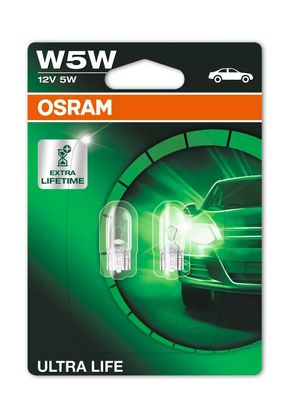 Osram T10 w5w ULTRA LIFE 2-pack Original lampor position mm W2.1x9.5d