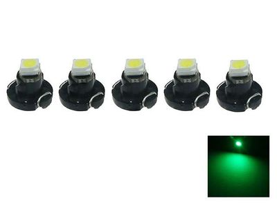 T4.2 T4 Neo Wedge med gröna LED-chip, instrumentbelysning, 5-pack