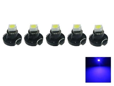 T4.2 T4 Neo Wedge med blåa LED-chip, instrumentbelysning, 5-pack