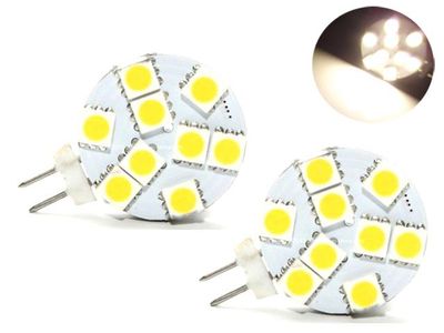 G4 0,5 W 3200K Varmvit LED-lampa till husvagn, husbil, båt, 2-pack